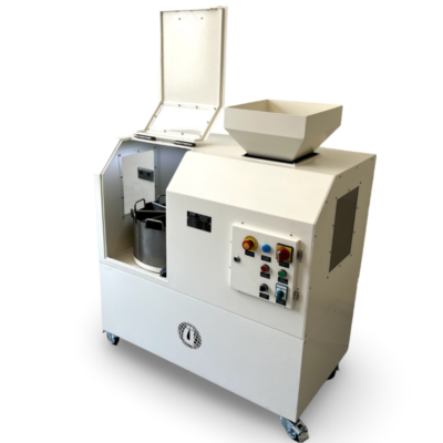 rotary sample divider 8 containers each 4 liters volume. cover open