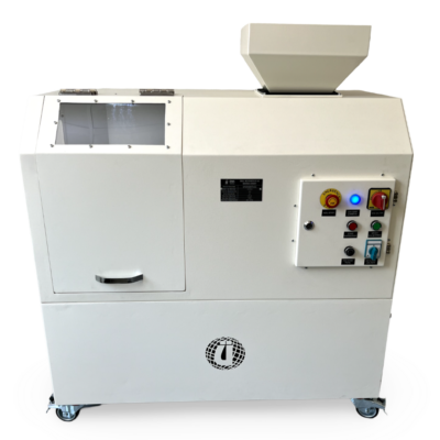 rotary sample divider 8 containers each 4 liters volume. front view