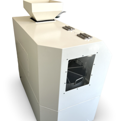 Back side of the rotary sample divider bench-top