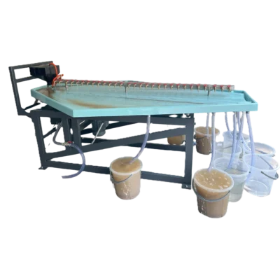 Gemini type shaking table for fine gold and heavy mineral separation in laboratory applications