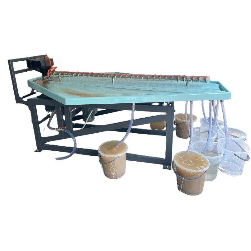 Gemini type shaking table for fine gold and heavy mineral separation in laboratory applications