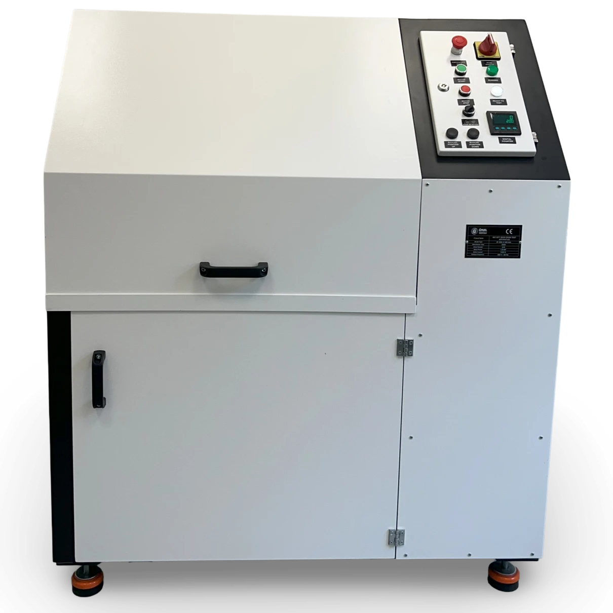 front view of ISO tumbler for ISO 3271