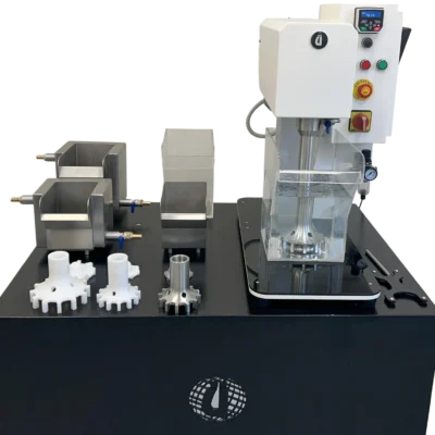 Laboratory flotation machine with VFD digital speed control and acrylic cell, engineered as a Denver D-12 type unit for mineral processing labs